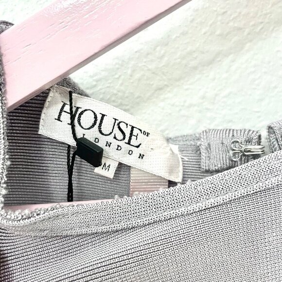 NWT House of CB Inka Grey 90's Inspired Dress Size M - Picture 6 of 15
